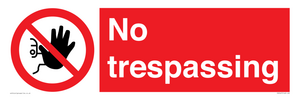 No trespassing